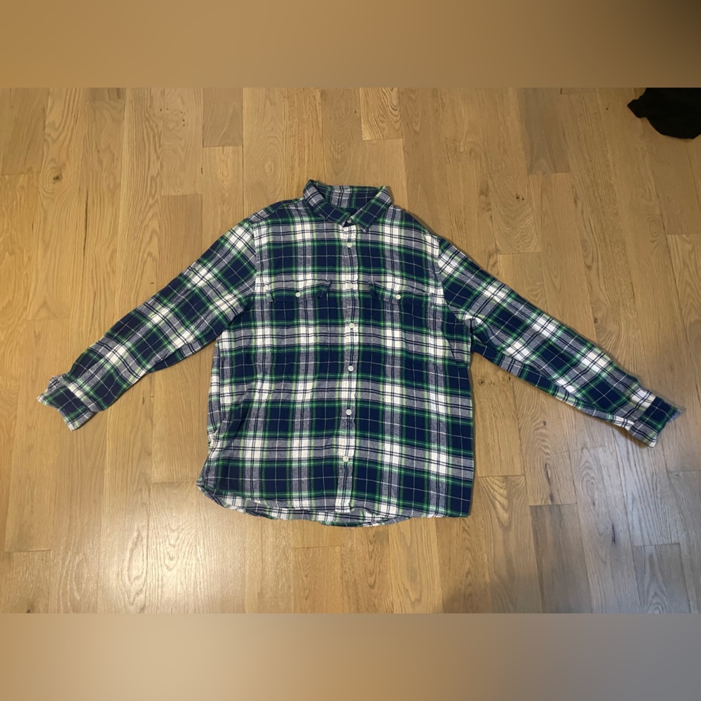 Gap men’s size xl blue white green flannel
